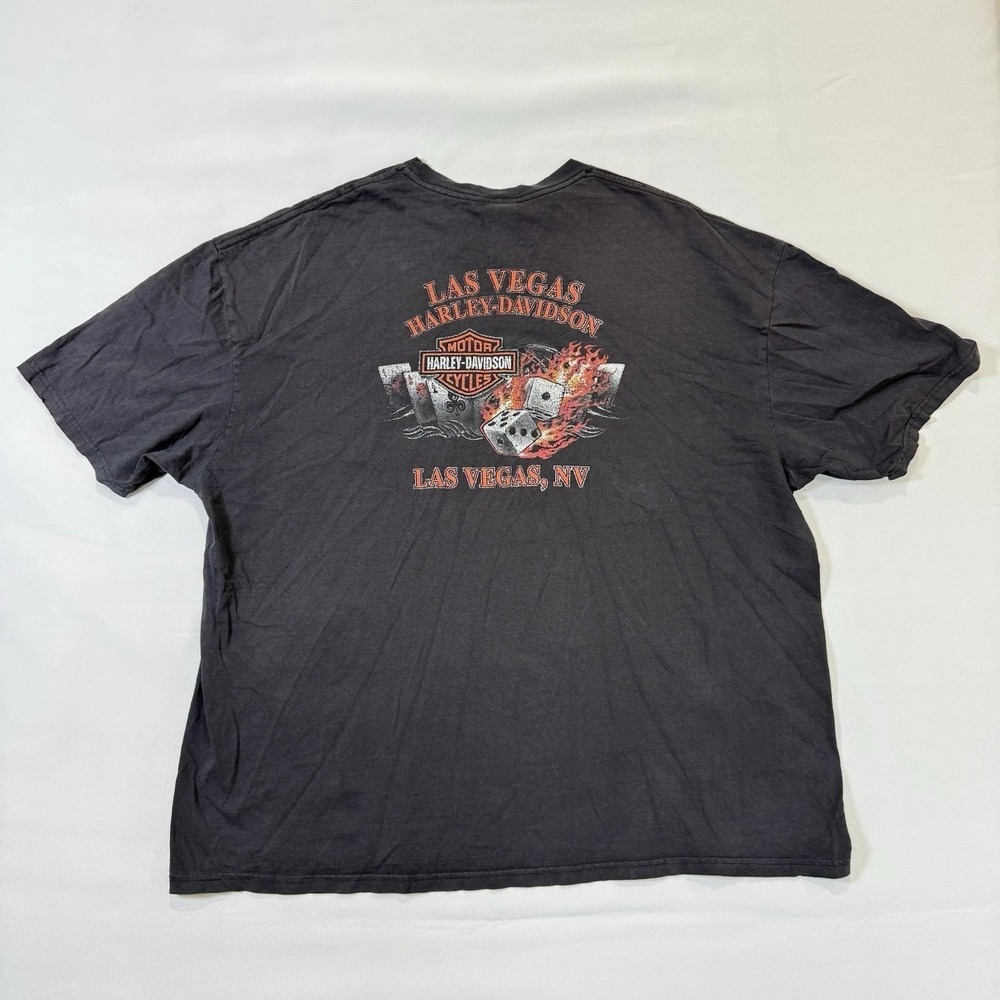 Harley Davidson Men's T-Shirt 3XL Las Vegas NV Black Biker Built Graphic VF 2011 - Picture 6 of 13